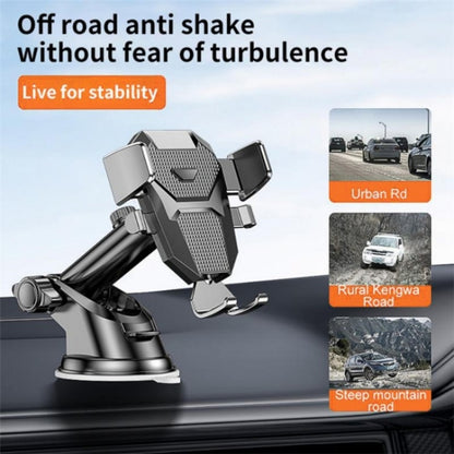D25+105+K5 Auto Locking Car Phone Clip Telescopic Suction Cup Dashboard Phone Mount Holder