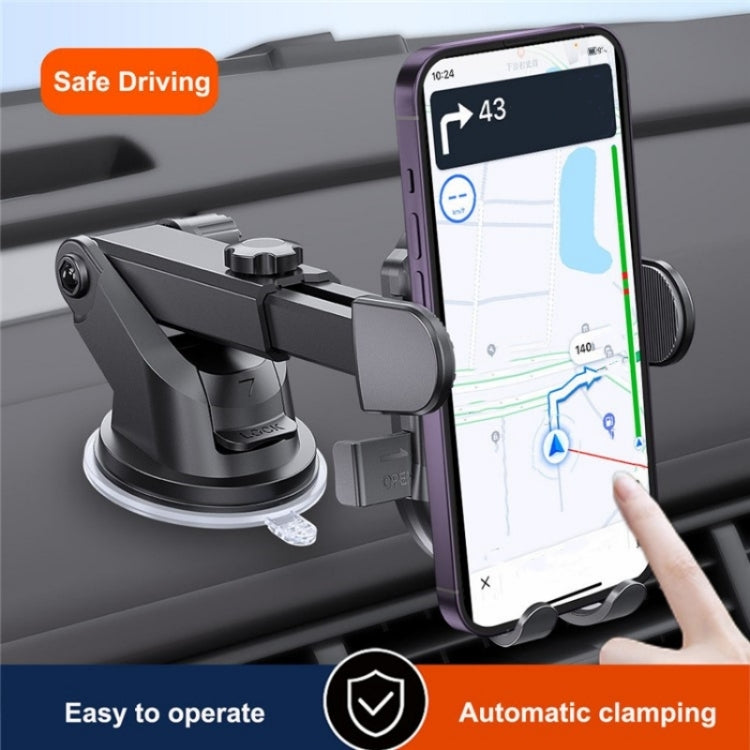 D-43+128+120 Multi-functional Car Air Vent Dashboard Telescopic Suction Cell Phone Mount, D-43+128+120
