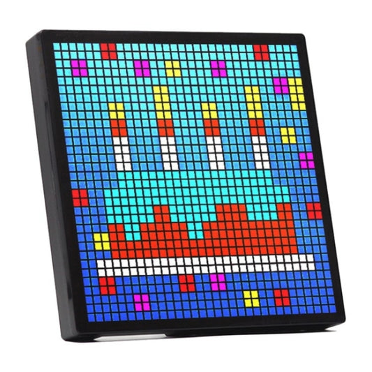 ID32 Advertising Desktop Dynamic Alarm Clock Pixel Screen Display IDM Art Cyberpunk Style Cartoon Screen, ID32