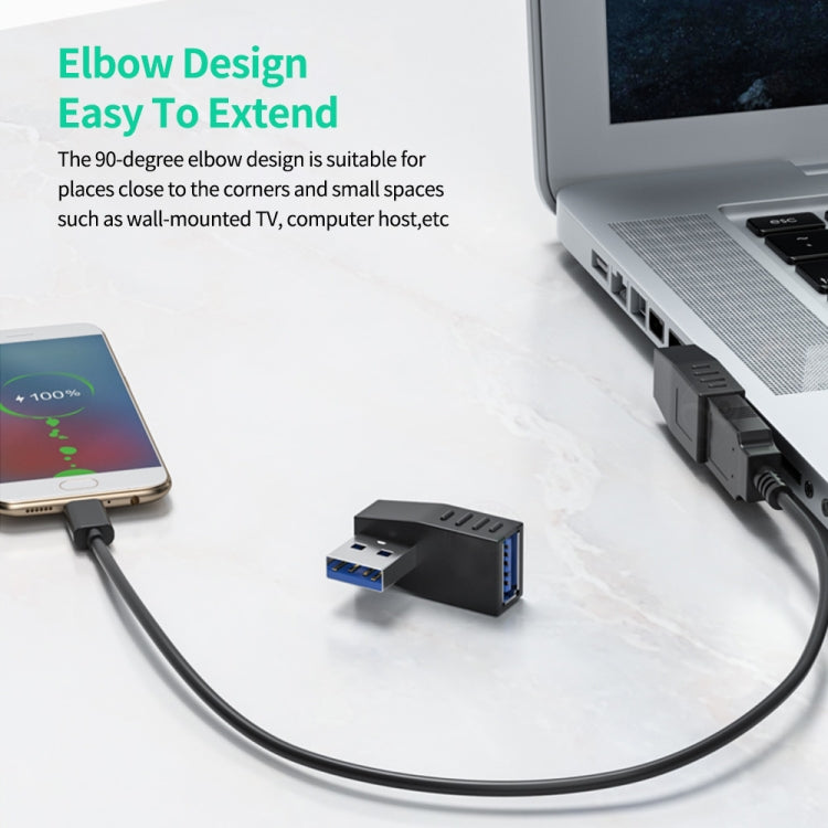ENKAY USB 3.0 Adapter 90 Degree Angle Male to Female Combo Coupler Extender Connector, Vertical Up, Vertical Down, Horizontal Left, Horizontal Right, Vertical Up + Down, Horizontal Left + Right