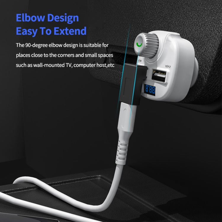 ENKAY 90 Degree Right Angle USB 3.0 Male to Type-C Female Adapter Converter, 1pcs USB to Type-C, 2pcs USB to Type-C