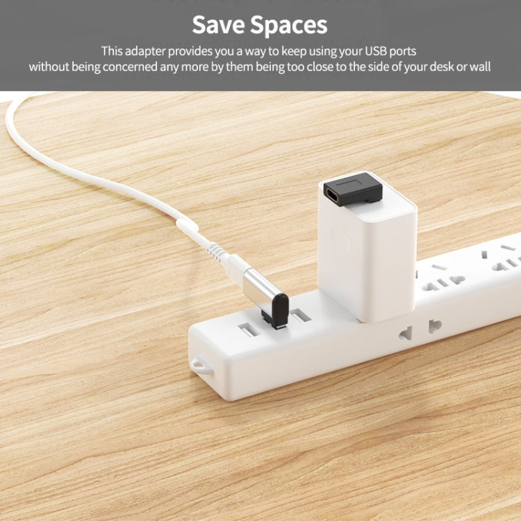 ENKAY 90 Degree Right Angle USB 3.0 Male to Type-C Female Adapter Converter, 1pcs USB to Type-C, 2pcs USB to Type-C