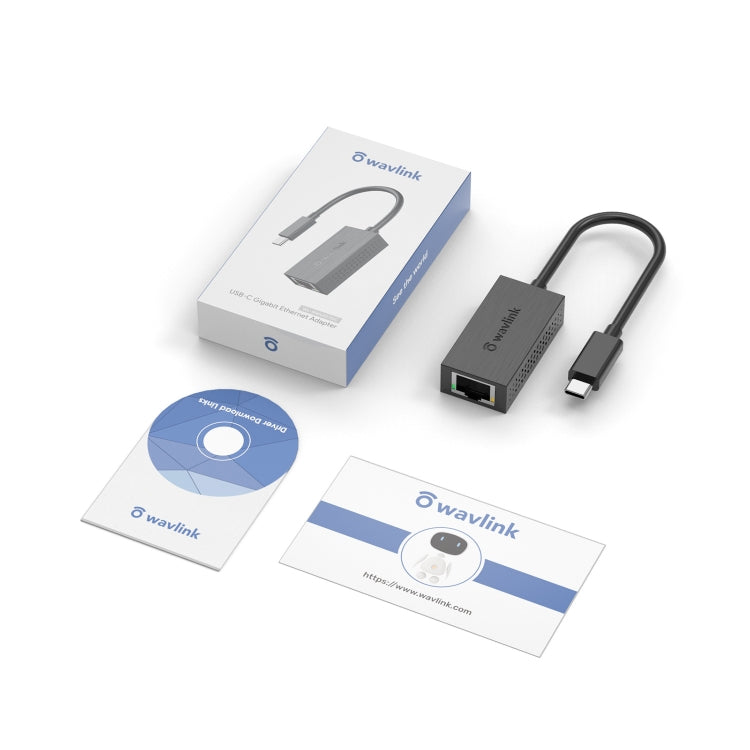 WAVLINK NWU327GC LAN Network Cable Converter Type-C to RJ45 Gigabit Ethernet Adapter, NWU327GC