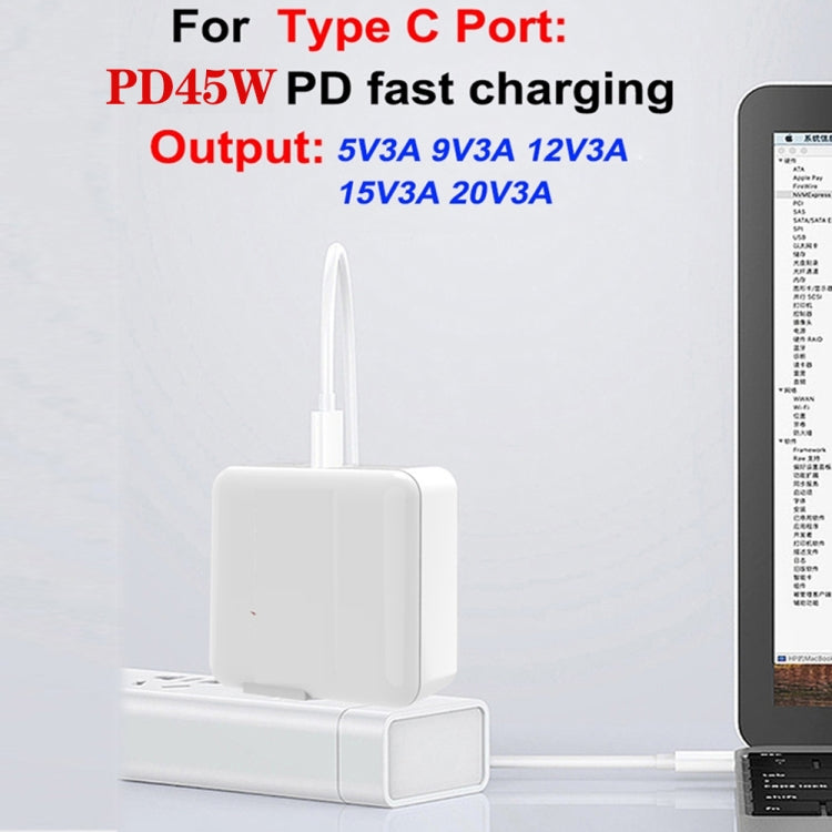 GAN 65W PD45W Dual Type-C+QC3.0 USB Multi Compatible Laptop Adapter, EU + US Plug White, EU + US Plug Black, UK + US Plug White, UK + US Plug Black, AU + US Plug White, AU + US Plug Black, EU + US + AU + UK Plug White, EU + US + AU + UK Plug Black