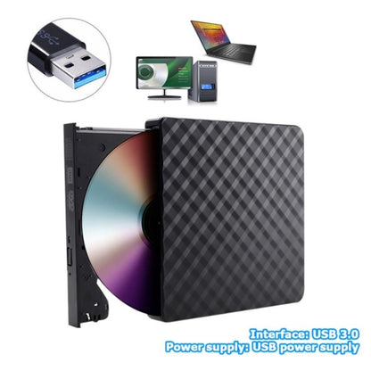 633 Rhombus Pattern USB3.0 Computer Laptop External Optical Drive Burner DVD Write, 633