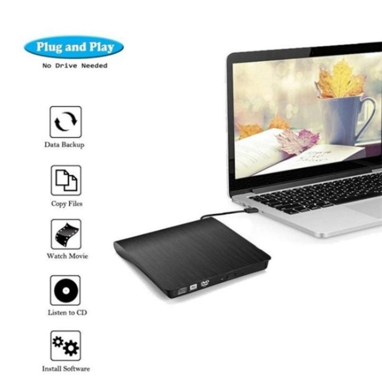 663 High Speed CD DVD Burner USB3.0 Computer Laptop External Optical Drive Burner, 663