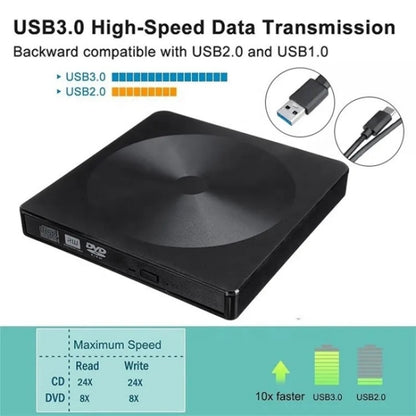 YJ895 High Speed DVD Burner Type-C Computer Laptop External Optical Drive Burner, YJ895