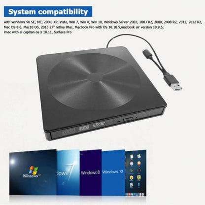 YJ895 High Speed DVD Burner Type-C Computer Laptop External Optical Drive Burner, YJ895