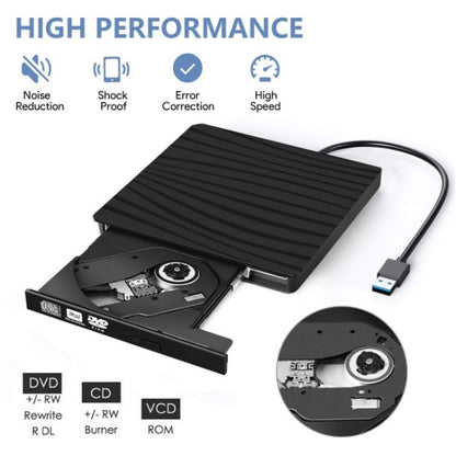 TG30N CD VCD Reader Burner Zebra-stripe Design Laptop Computer External DVD Drive, TG30N