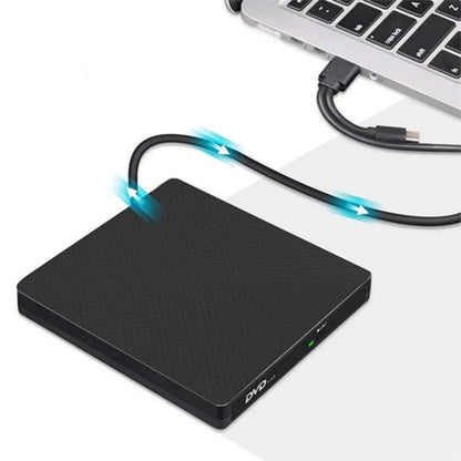 XD009 External CD Reader VCD Burner Ultra-thin Design Laptop Computer USB 3.0+Type-C DVD Drive, XD009