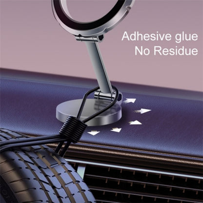 G118 1080-Degree Rotating Folding Magnetic Phone Holder Dashboard Suction Cup Car Mount, G118 (Gray), G118 (Silver)