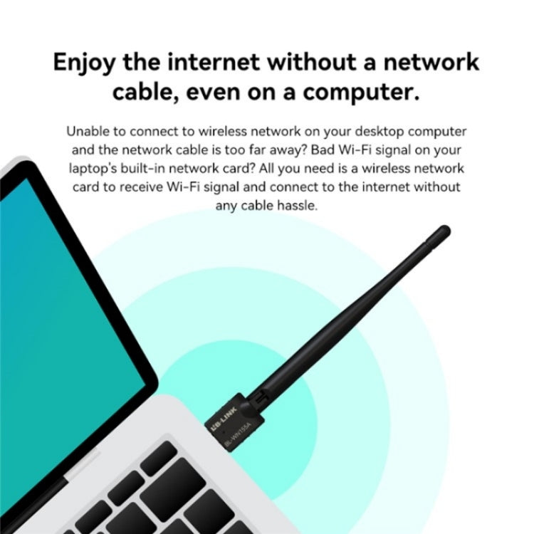 LB-LINK WN155A 150M Wireless Network Card Adapter USB WiFi Receiver For PC Computer Laptop