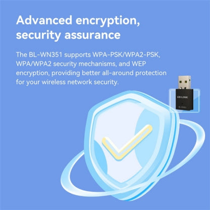LB-LINK BL-WN351 For Desktop Computer Laptop 300M USB Wireless Network Card WiFi Receiver, BL-WN351