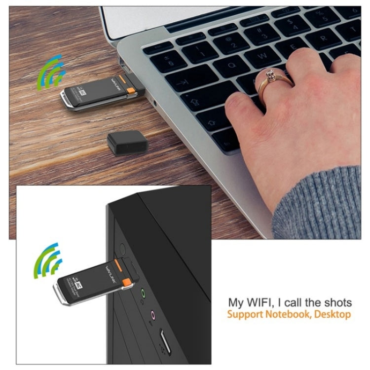 WAVLINK WN688A3D Dual Band Wireless Network Adapter AC1300 Portable USB 3.0 WiFi Dongle, WN688A3D