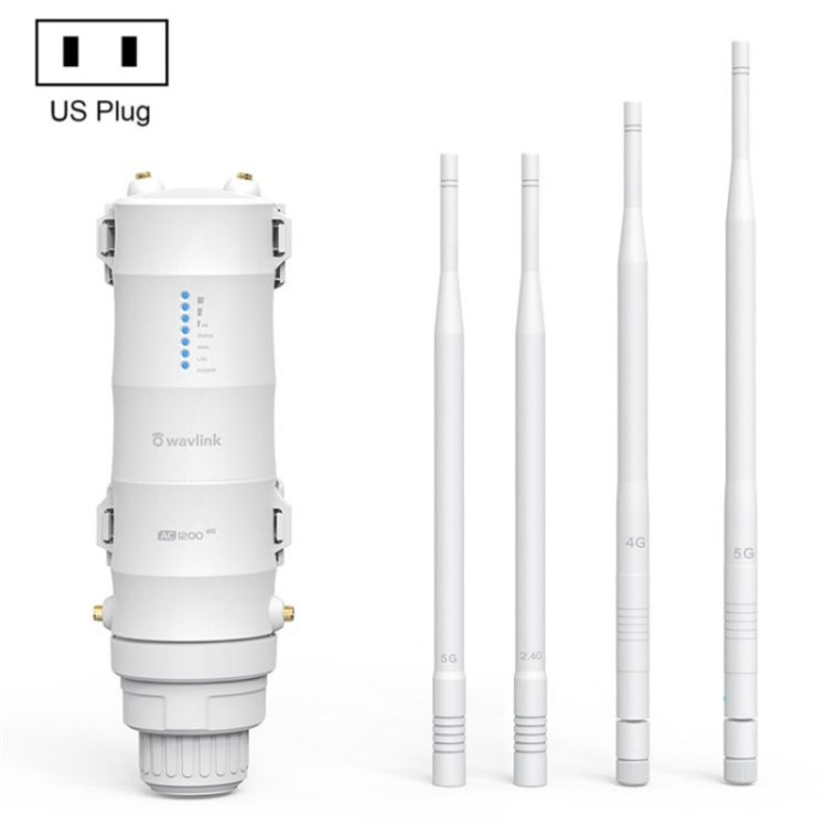 WAVLINK WN572HE4D AC1200 4G LTE WiFi Dual Band 4 Detachable Antennas Router, US Plug, UK Plug, EU Plug