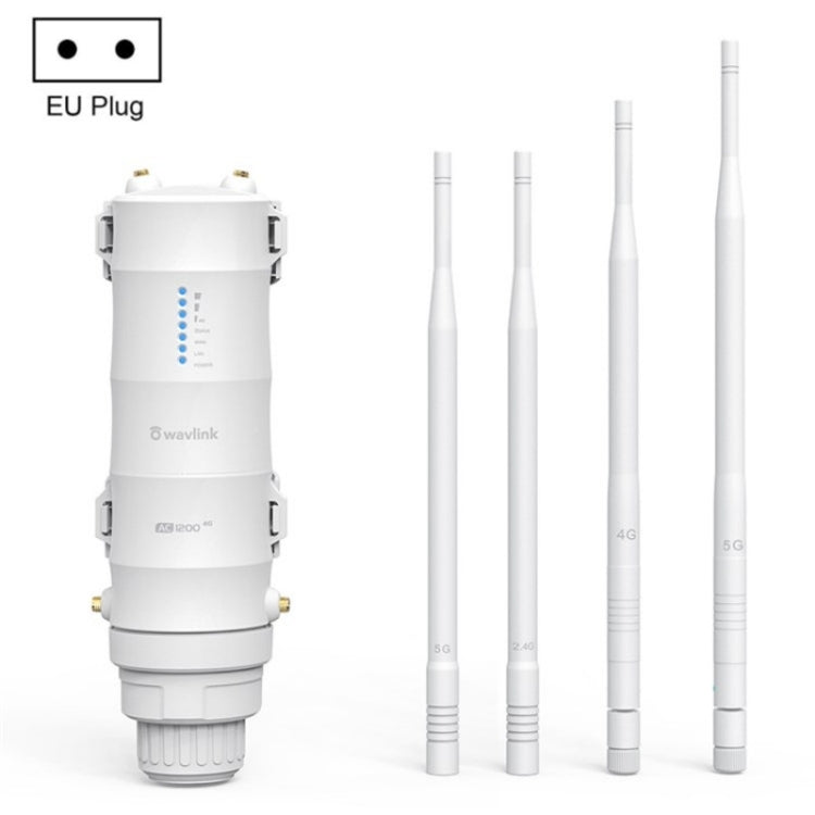 WAVLINK WN572HE4D AC1200 4G LTE WiFi Dual Band 4 Detachable Antennas Router, US Plug, UK Plug, EU Plug