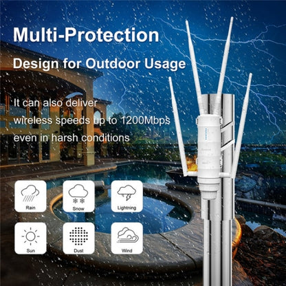 WAVLINK WN572HE4D AC1200 4G LTE WiFi Dual Band 4 Detachable Antennas Router, US Plug, UK Plug, EU Plug