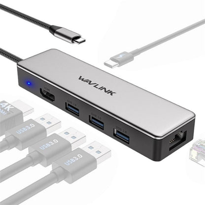 WAVLINK UHP3413 6 in 1 4K Thunderbolt 3 Type-C Devices Hub Adapter USB-C Docking Station, UHP3413