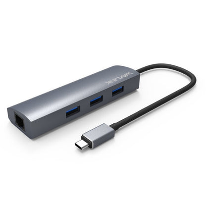 WAVLINK UH3031G/C Gigabit High Speed Hub Adapter Type-C to 3 x USB 3.0 + USB-C + RJ45 + DC Power Port, UH3031G/C