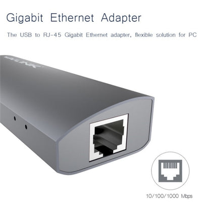WAVLINK UH3031G/C Gigabit High Speed Hub Adapter Type-C to 3 x USB 3.0 + USB-C + RJ45 + DC Power Port, UH3031G/C