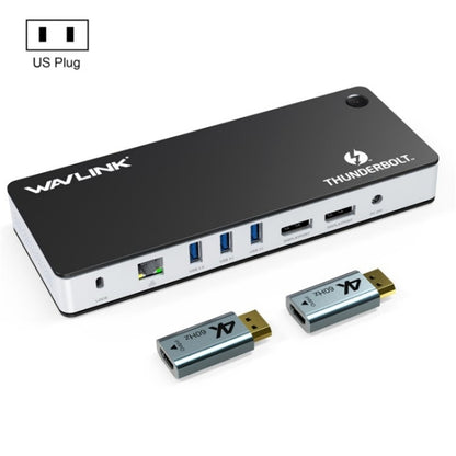 WAVLINK UTD21H 11 in 1 4K Dual DisplayPort Hub Converter Thunderbolt 3 Docking Station, US Plug, UK Plug, EU Plug, AU Plug