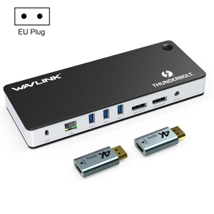 WAVLINK UTD21H 11 in 1 4K Dual DisplayPort Hub Converter Thunderbolt 3 Docking Station, US Plug, UK Plug, EU Plug, AU Plug