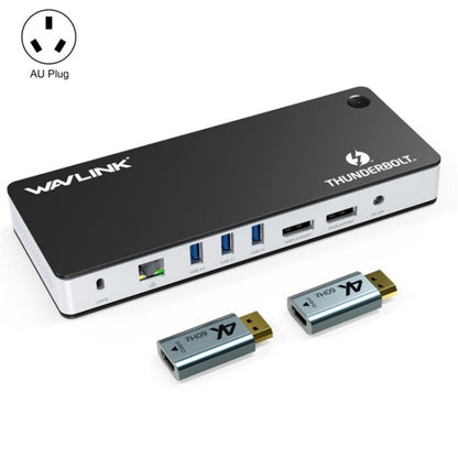 WAVLINK UTD21H 11 in 1 4K Dual DisplayPort Hub Converter Thunderbolt 3 Docking Station, US Plug, UK Plug, EU Plug, AU Plug