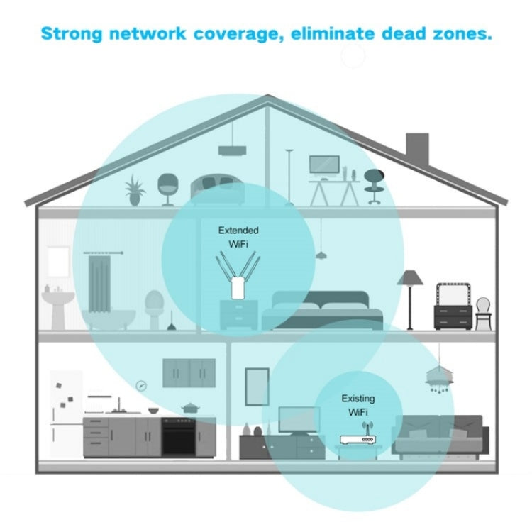 WAVLINK WN579A3 Home WiFi Extender 1200Mbps 2.4GHz / 5GHz Dual Band AP Wireless Router, US Plug, EU Plug, AU Plug