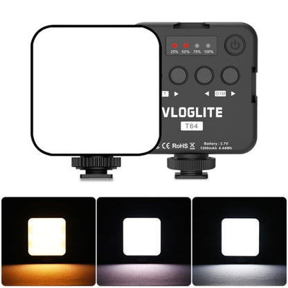 VLOGLITE T64 Portable Small Phone Video Fill Light Photography Beauty Light, T64