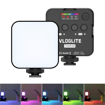 VLOGLITE T64RGB Mini Pocket Beauty Light Portable RGB Fill Light Cell Phone Camera Video Fill Light, T64RGB