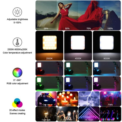 VLOGLITE T64RGB Mini Pocket Beauty Light Portable RGB Fill Light Cell Phone Camera Video Fill Light, T64RGB