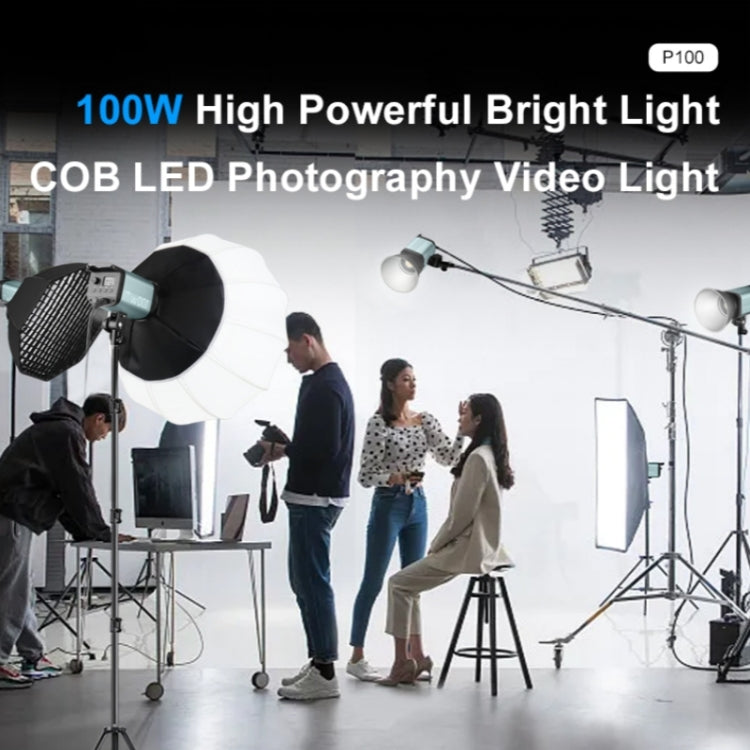 VLOGLITE P100 Professional Photography Video Fill Light 100W High Powerful Bright COB LED Light, US Plug, UK Plug, EU Plug