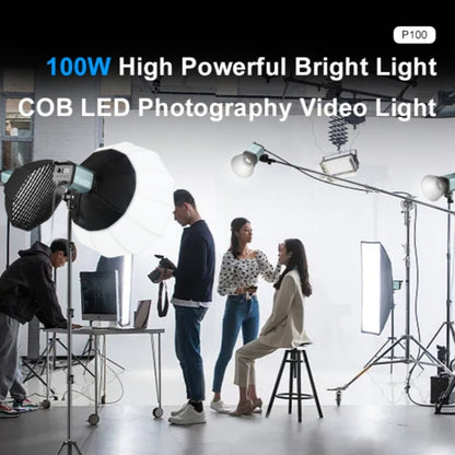 VLOGLITE P100 Professional Photography Video Fill Light 100W High Powerful Bright COB LED Light, US Plug, UK Plug, EU Plug