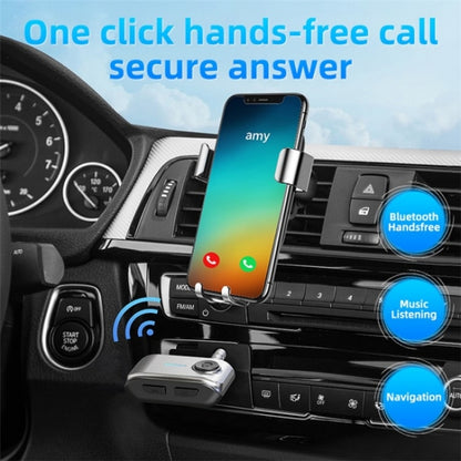 With Type-C Input TF Card Slot Hands-Free AUX Car Bluetooth Receiver, W2