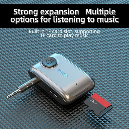 With Type-C Input TF Card Slot Hands-Free AUX Car Bluetooth Receiver, W2