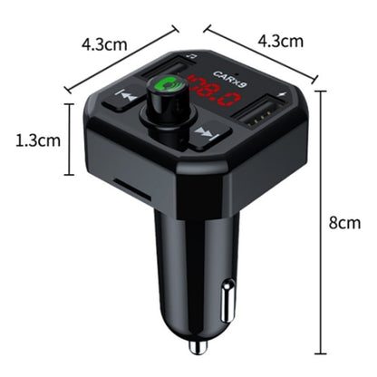 Dual USB Ports Car MP3 Player Automatic Power-off Memory Bluetooth Call FM Transmitter, X9 3.1A