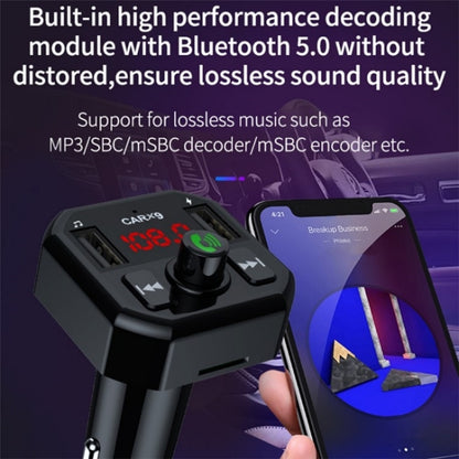 Dual USB Ports Car MP3 Player Automatic Power-off Memory Bluetooth Call FM Transmitter, X9 3.1A