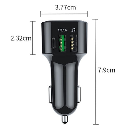 Colorful light Car Hands-free Call Bluetooth Receiver Support U Disk MP3 Player, F10