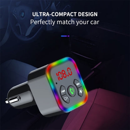 Colorful light Car Hands-free Call Bluetooth Receiver Support U Disk MP3 Player, F10