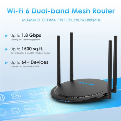 WAVLINK WN531AX2 AX1800 Dual Band Gigabit Wireless Internet Router WiFi 6 Repeater, US Plug, UK Plug, AU Plug, EU Plug