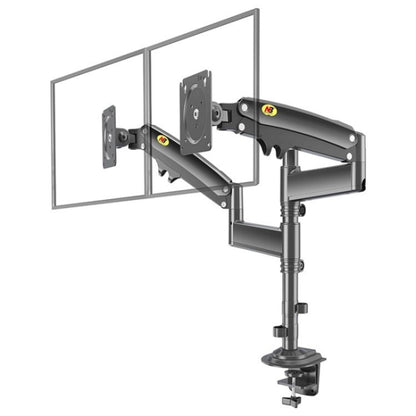 NORTH BAYOU NB H180 FP-2 Laptop Gas Spring Full Motion Dual Arm Clamp 22 - 32 inch LCD TV Monitor Desk Holder, H180-FP-2