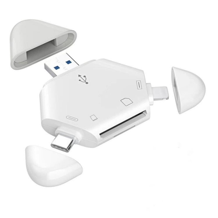 LCOPM For Type-C / USB Computer Android Magnetic Card Reader Tablet SD/TF OTG Card Reader, Android OTG Card Reader