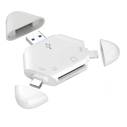 LCOPM For Type-C / USB Computer Android Magnetic Card Reader Tablet SD/TF OTG Card Reader, Android OTG Card Reader
