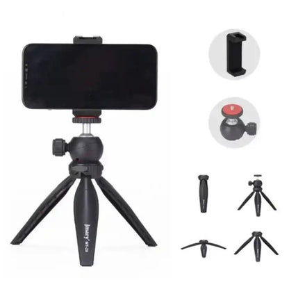 JMARY MT-20 Mini Portable 360 Degree Ball Head Selfie Stick Folding Desktop Tripod Phone Holder, MT-20