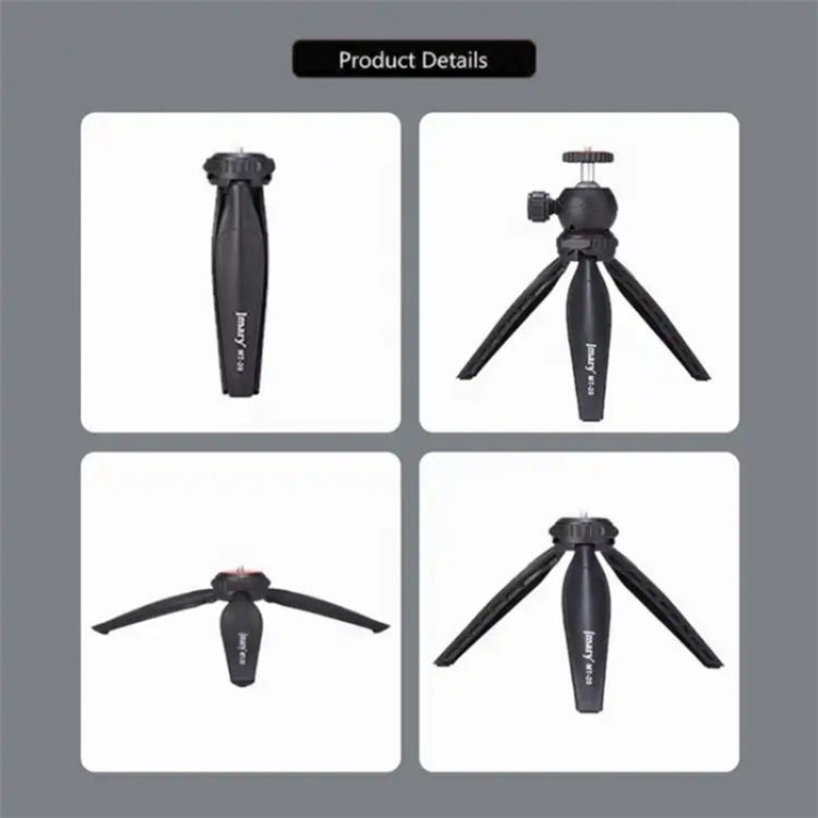 JMARY MT-20 Mini Portable 360 Degree Ball Head Selfie Stick Folding Desktop Tripod Phone Holder, MT-20