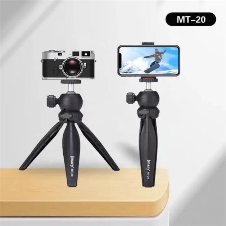 JMARY MT-20 Mini Portable 360 Degree Ball Head Selfie Stick Folding Desktop Tripod Phone Holder, MT-20