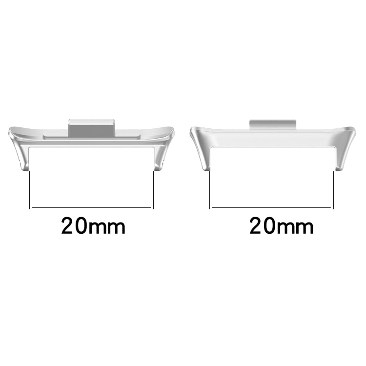 1 Pair 20mm Stainless Steel Metal Watch Band Connector, For Redmi Watch 4