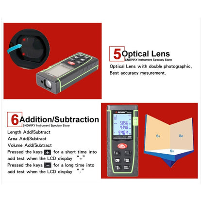 SNDWAY Range Finder Laser Handheld Range Finder SW-T80, SW-T80