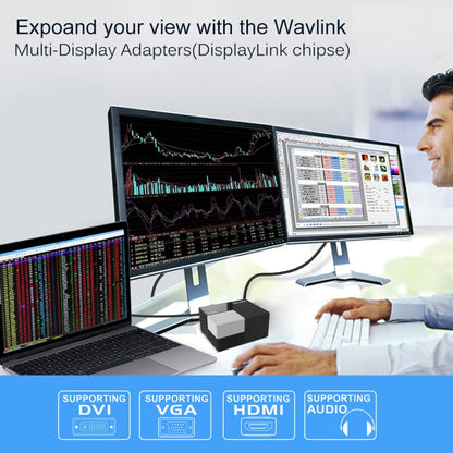 WAVLINK WL-UG39DK3 Fast Charging Gigabit Ethernet Dual Display Video Dock USB 3.0 Hub, US Plug, UK Plug, EU Plug, AU Plug