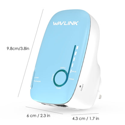 WAVLINK WN576K1 AC1200 Household WiFi Router Network Extender Dual Band Wireless Repeater (Blue), US Plug, UK Plug, EU Plug, AU Plug